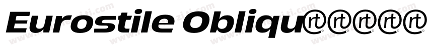 Eurostile Obliqu字体转换